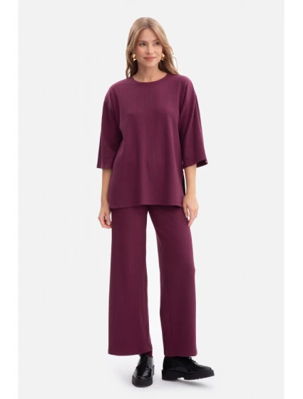 B300 Pletené nohavice - slivka