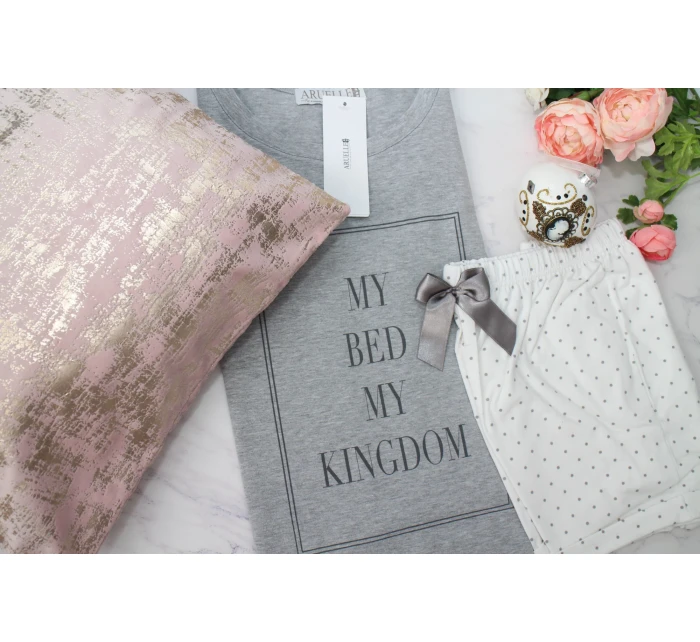 Pyžamo model 17599209 Short Dots & Grey - Aruelle