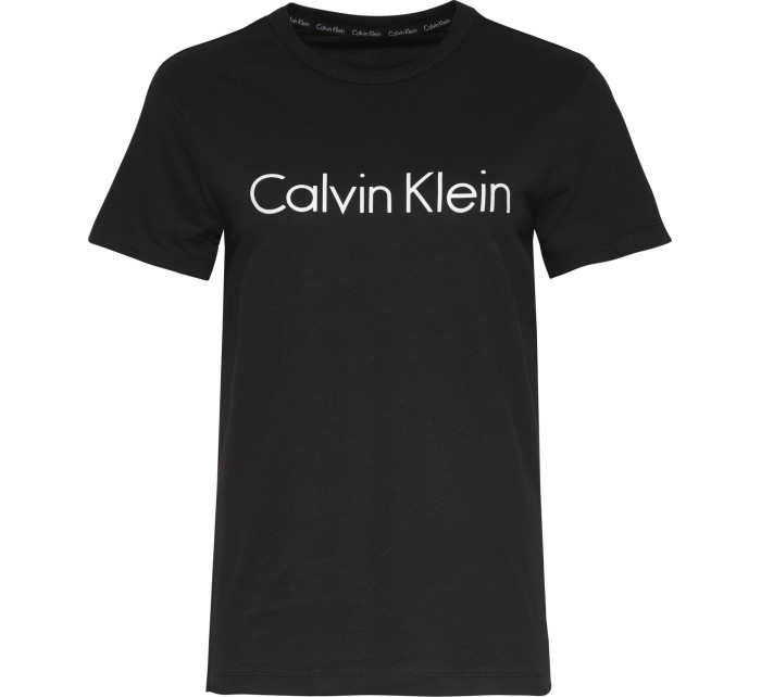 Dámske pyžamové tričko Pyjama Top Comfort Cotton S/S CREW NECK 000QS6105E001 čierna - Calvin Klein