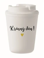 KRÁSNY DEŇ! - biely termohrnček 300 ml