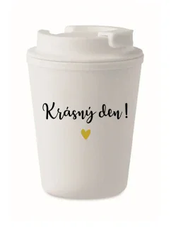 KRÁSNÝ DEN! - bílý termohrnek 300 ml