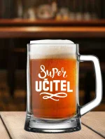 SUPER UČITEL - pivní sklenice 0,5l