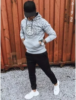 Pánská šedá mikina s potiskem Dstreet model 21965638 - FashionStreet