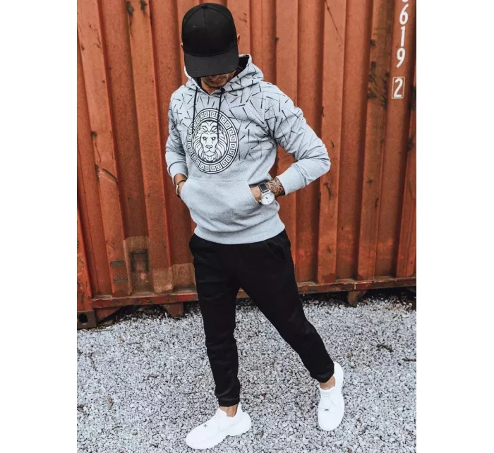 Pánská šedá mikina s potiskem Dstreet model 21965638 - FashionStreet