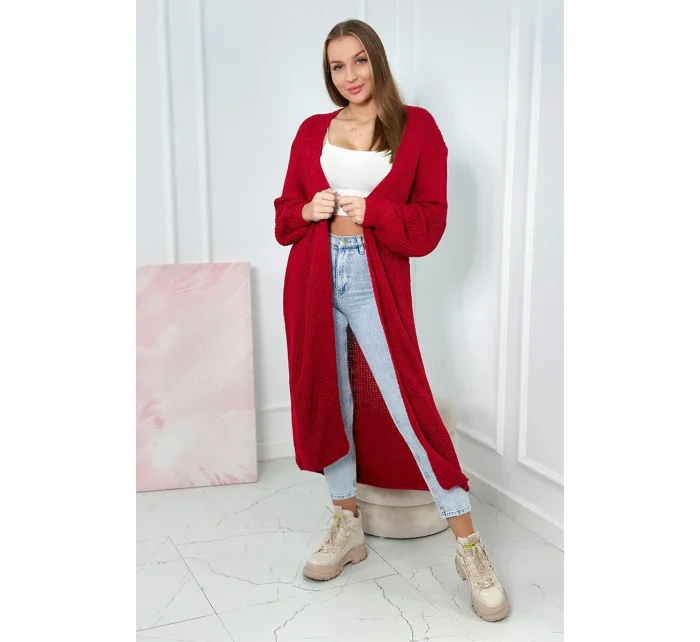 Dlhý sveter červený