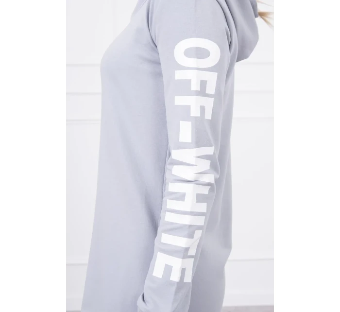 Off White šedé šaty