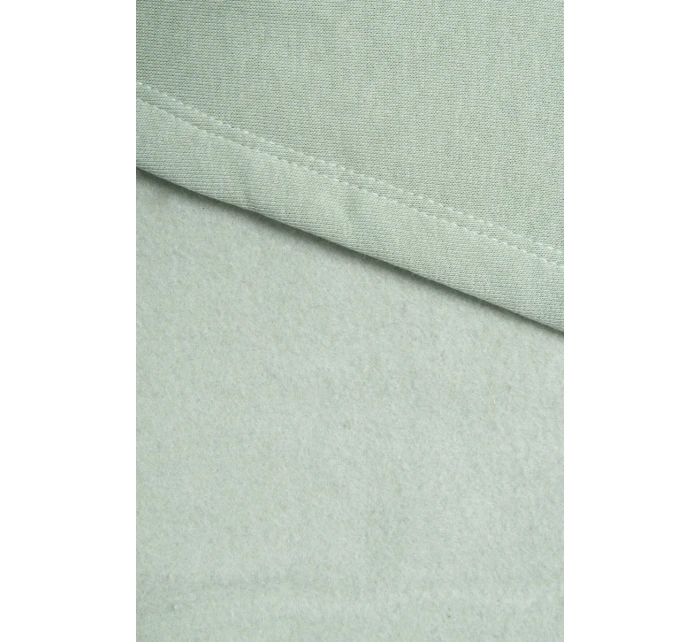 Mikina s kapucňou a nášivkami tmavo mätová