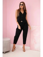 Súprava vesta + nohavice čierna