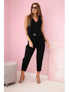 Súprava vesta + nohavice čierna