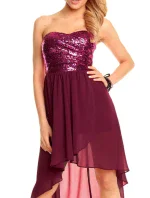 Dámské společenské šaty model 15042381 s asymetrickou sukní fialové Fialová - Mayaadi Dámské společenské šaty model 15042381 s asymetrickou sukní fialové Fialová - Mayaadi