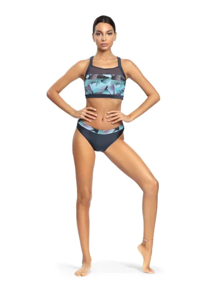 Dámske dvojdielne plavky S47N - tyrkysová - Self Dámske dvojdielne plavky S47N - tyrkysová - Self