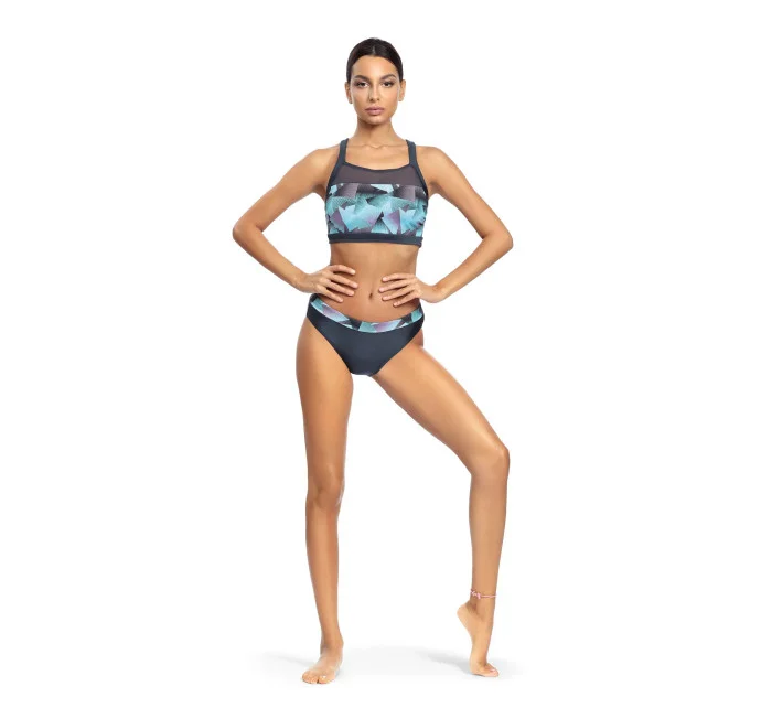 Dámske dvojdielne plavky S47N - tyrkysová - Self Dámske dvojdielne plavky S47N - tyrkysová - Self