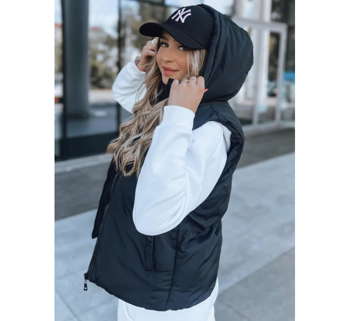 Dámska prešívaná vesta POPLAR black FashionStreet TY3773