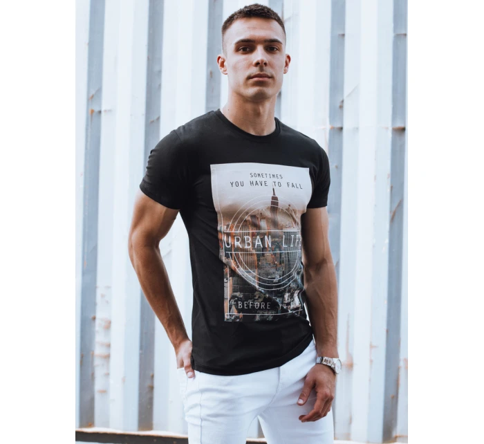 Pánské černé tričko Dstreet model 21975919 - FashionStreet