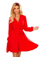 Bind - Červené dámske šaty s dekoltom 339-1
