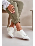 Damskie Skórzane Wiązane Klasyczne Trampki Białe Misima Damskie Skórzane Wiązane Klasyczne Trampki Białe Misima