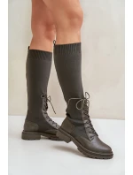 kozačky se svrškem z punčochy model 21679814 - Boto