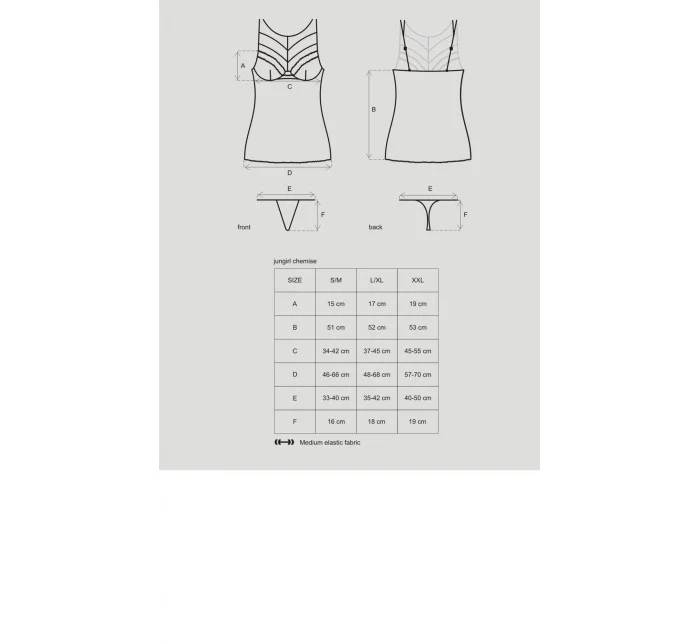 Košieľka Jungirl chemise XXL - Obsessive Košieľka Jungirl chemise XXL - Obsessive