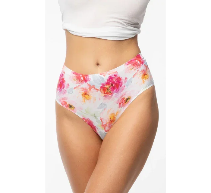 Pivoňka Simple Brasil Maxi nohavičky bielo-červené - Julimex