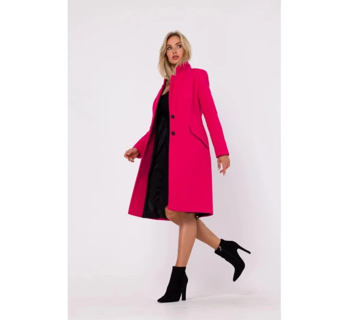 Kabát na gombíky M758 fuchsiová -Moe Kabát na gombíky M758 fuchsiová -Moe