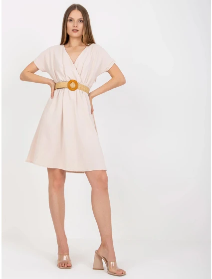 Dámské šaty CA SK model 21122199 Světle béžová - Rue Paris