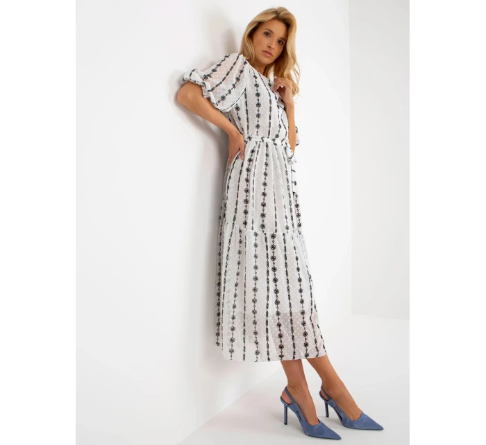 Dámske šaty LK SK 508963 1.38 Biela s čiernou - Lakerta