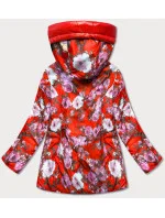 Červená oboustranná dámská květovaná bunda model 17217551 - MINORITY