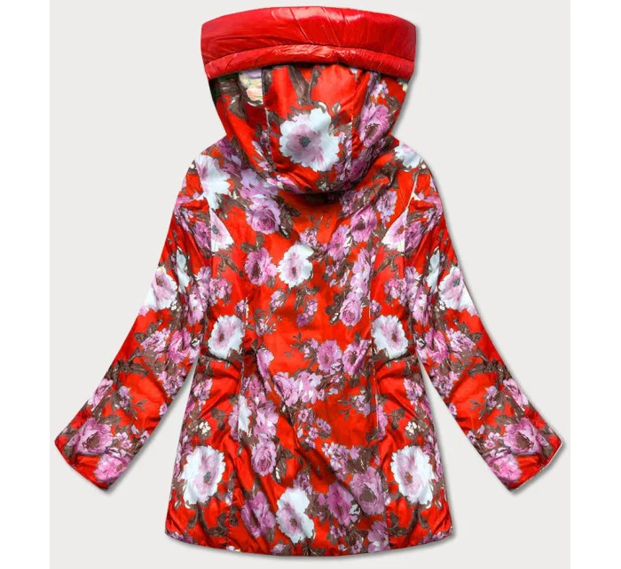Červená oboustranná dámská květovaná bunda model 17217551 - MINORITY