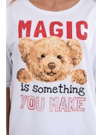 Kúzelná blúzka s potlačou biela