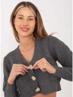 Dámský svetr LC SW model 15826246 tmavě šedý - FPrice Dámský svetr LC SW model 15826246 tmavě šedý - FPrice