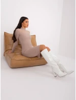 Sukienka RV SK model 19077645 ciemny bezowy - FPrice Sukienka RV SK model 19077645 ciemny bezowy - FPrice