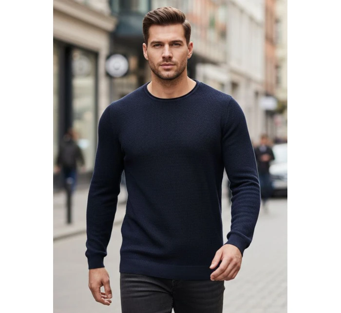 Pánský tmavě modrý svetr model 21995049 - FashionStreet