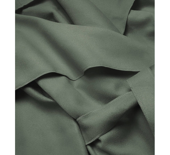 Minimalistický dámsky kabát v khaki farbe (747ART)