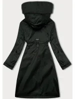 Dámska zimná bunda parka v army farbe s kožušinou S'West (R558-11) Dámska zimná bunda parka v army farbe s kožušinou S'West (R558-11)