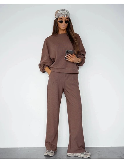 Dámský komplet s  v barvě cappuccino mikina a kalhoty model 21470478 - Moon
