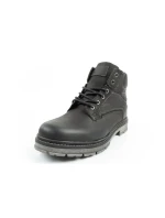 Wrangler Allan Mid pánske sobolie topánky elegantné kožené čierne