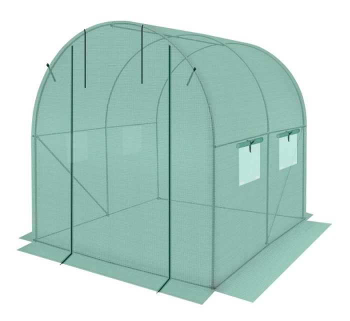 ZÁHRADNÝ TUNEL 200x200x200CM PE KONŠTRUKCIA ZELENÁ OCEL