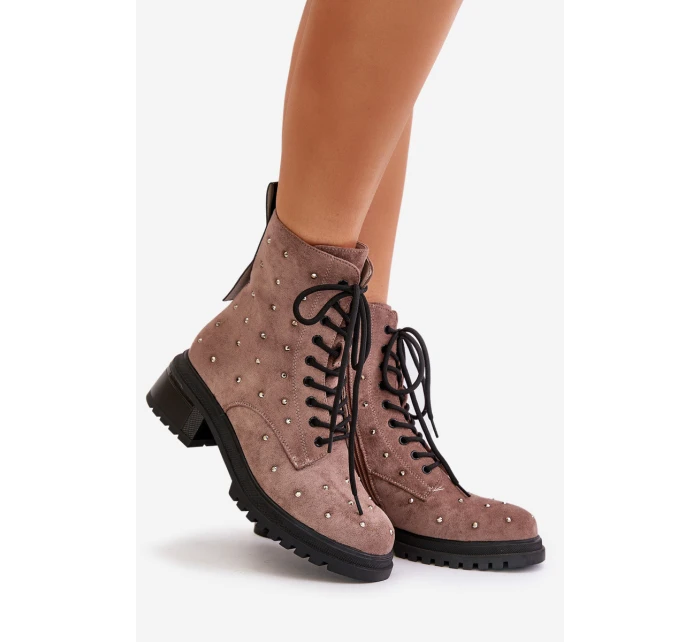 Botky Worker Dámské Zateplené D&A Taupe model 21674421 - S.Barski