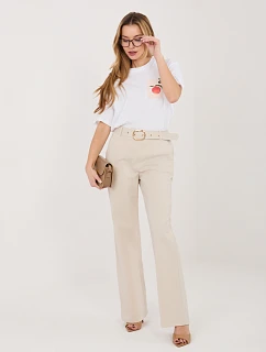 Spodnie IT SP  jasny beżowy model 22041039 - FPrice