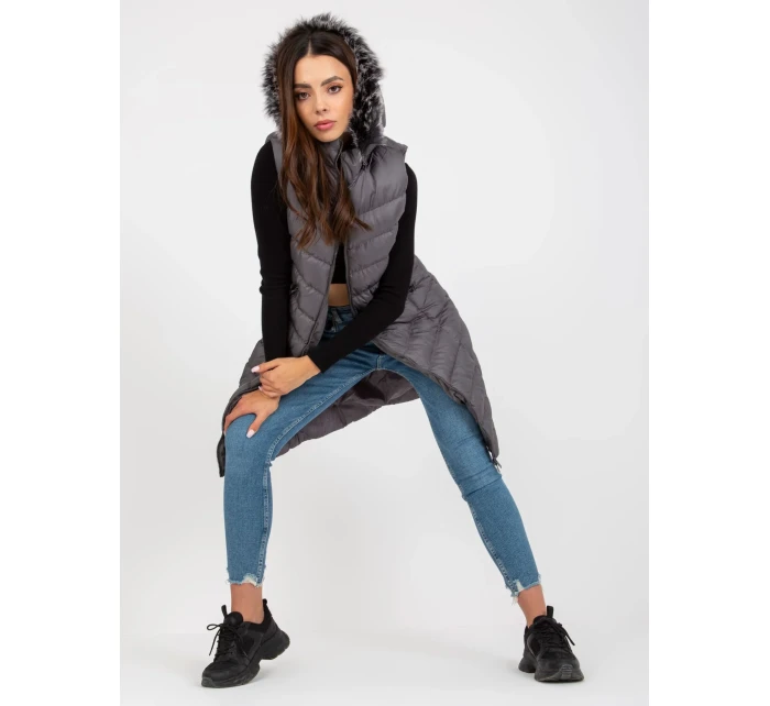 Dámska vesta RV KZ 008.00P tmavo šedá