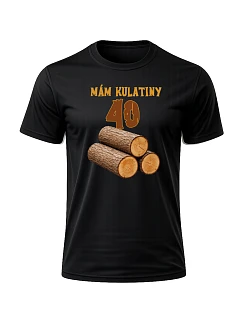 Pánske bavlnené tričko s potlačou - I HAVE BALLS 40 - čierne