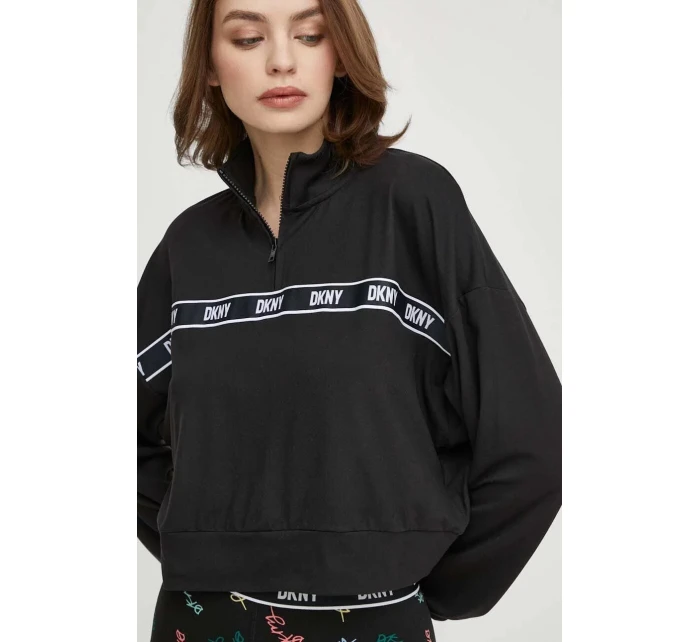 Dámske pyžamo s potlačou YI80001 čierne - DKNY