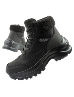 Lee Cooper dámske športové topánky zimné trekkingové zateplené čierne dámske šnurovacie topánky