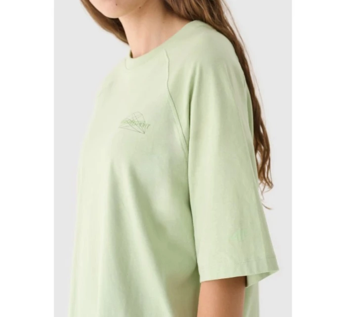 Dámske tričko oversize s potlačou 4F 4FRAW24TTSHF2583-43S