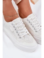 Dámské Krajkové Tenisky Big Star model 21690706 Bílé - Big Star Shoes Dámské Krajkové Tenisky Big Star model 21690706 Bílé - Big Star Shoes