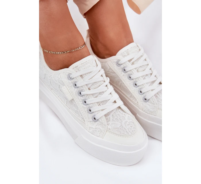 Dámské Krajkové Tenisky Big Star model 21690706 Bílé - Big Star Shoes Dámské Krajkové Tenisky Big Star model 21690706 Bílé - Big Star Shoes