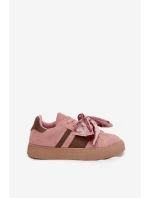 Dámské tenisky s mašlí růžové model 21710139 - Boto