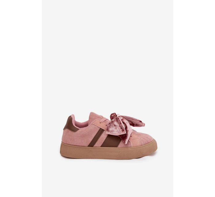 Dámské tenisky s mašlí růžové model 21710139 - Boto