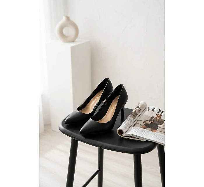 Ekologické kožené lodičky Sergio Leone 1339 Černé