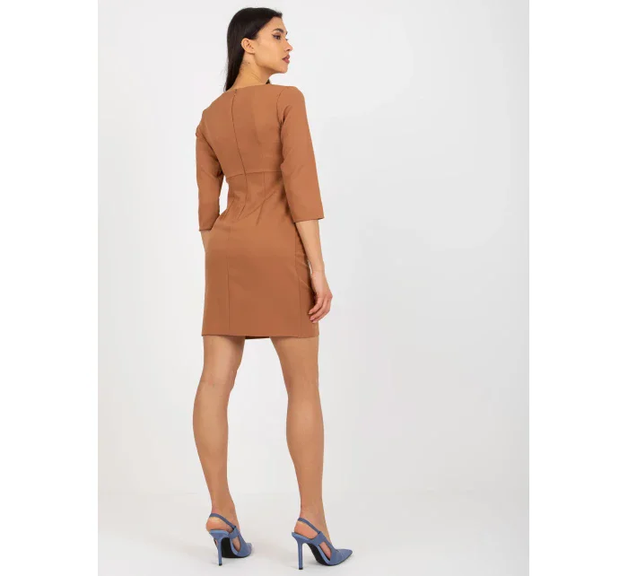 Dámské šaty LK SK  velbloudí  model 18044067 - FPrice